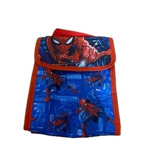Spider-Man Lunch Can Package Tote Box Bag Blue Red